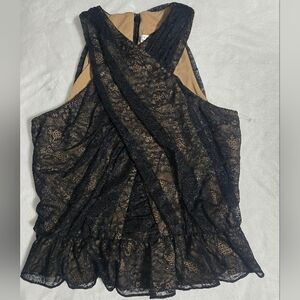 Nwot Veronica beard kailani black lace top